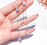 Elegant Crystal Pearl Earrings